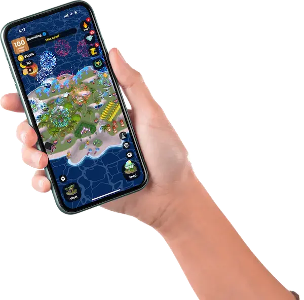 Cove app in someone's hand