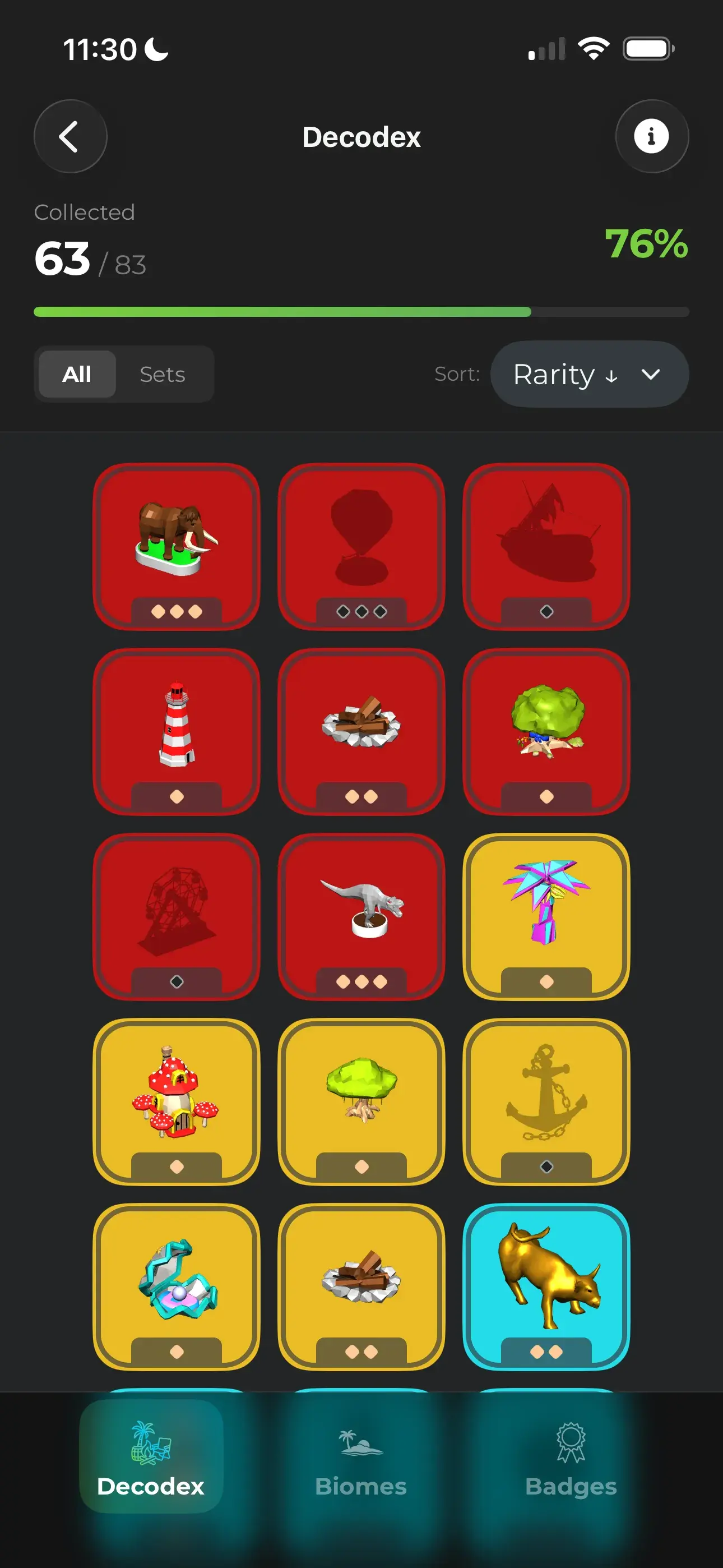 Decodex showing the full collection system